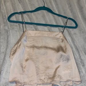 Rhinestone strap tank top